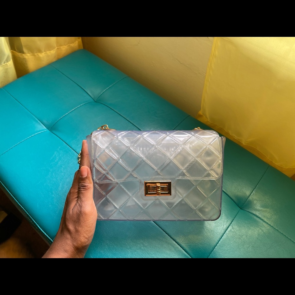 Quilted transparent bag